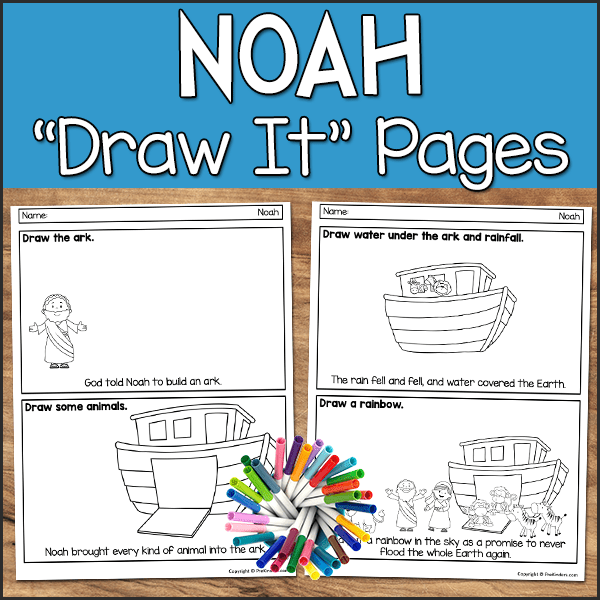 Noah Bible Story Drawing Sheet
