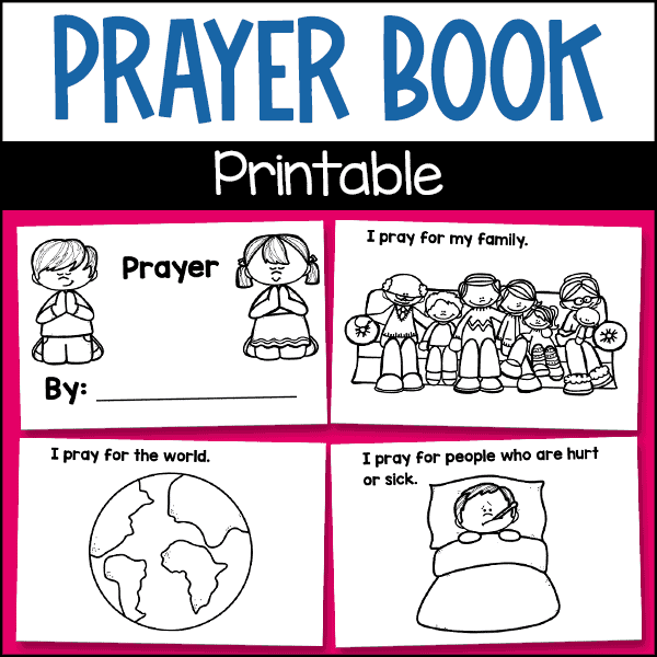Printable book about prayer, children can color and learn about prayer