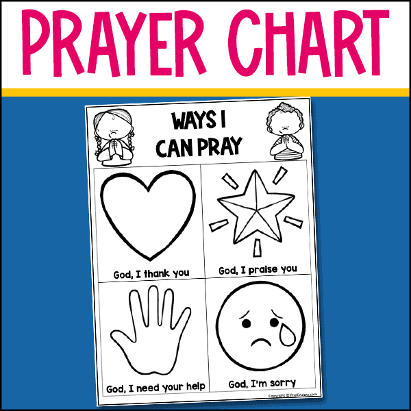 ways to pray chart teaches young children