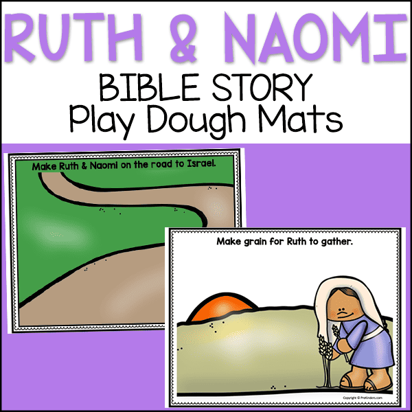 Ruth and Naomi Bible Story Play Dough Mats