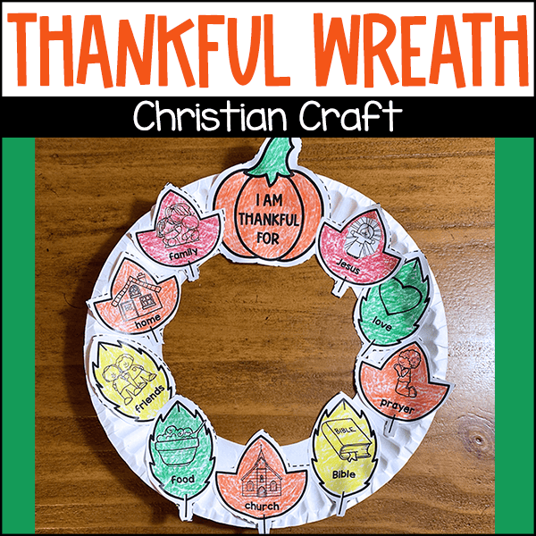 Thankful wreath Christian Thanksgiving craft