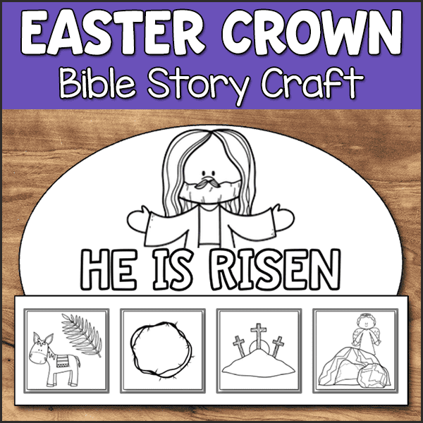 Easter crown craft Jesus Bible story, He is risen