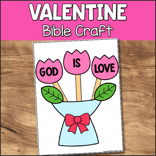 Valentine Flower Craft Bible Kids