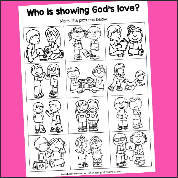 Christian Valentine Gods Love Sheet