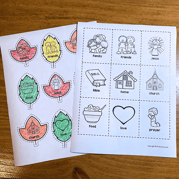 Thankful wreath Christian Thanksgiving craft