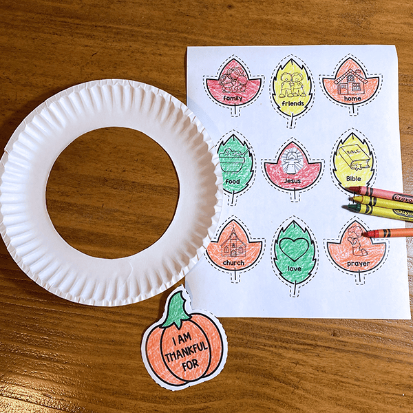Thankful wreath Christian Thanksgiving craft
