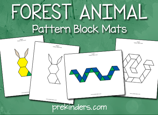 Forest Animal Pattern Block Mats