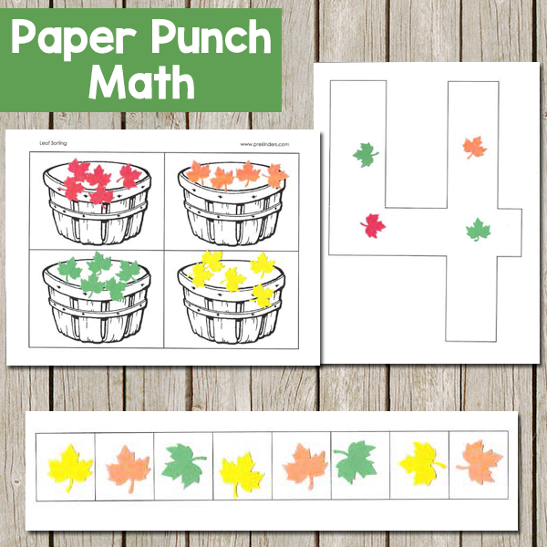 Leaf Paper Punch Math