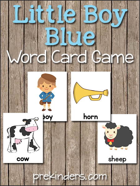 Little Boy Blue Word Cards - PreKinders