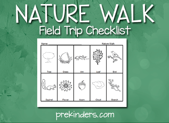 Nature Walk Checklist PreKinders