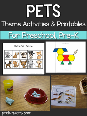 Pets Activities Preschool Pre-K