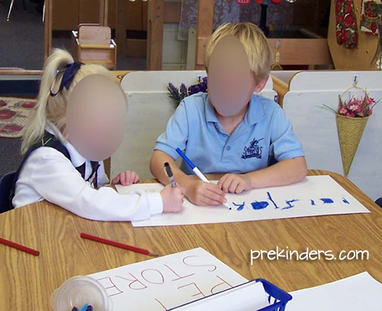 Pet Shop Sign in Pre-K