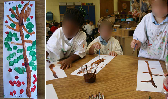 Tree Painting in Pre-K