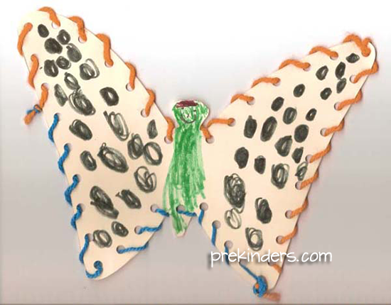 Butterfly Lacing Art Project