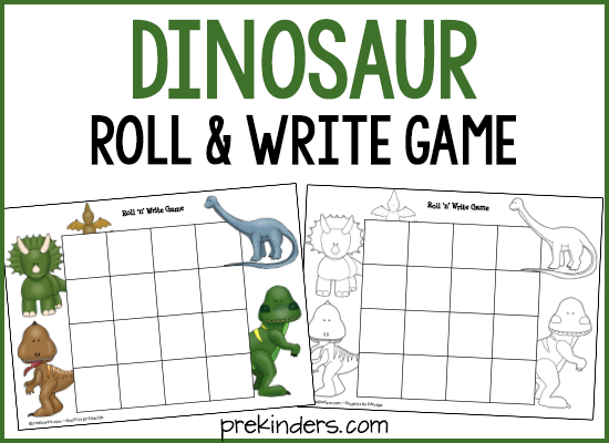 Free Printable Roll the Dinosaur Game - Play Party Plan