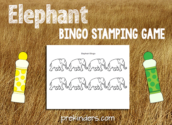 Elephant Bingo Stamping Game