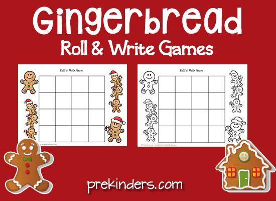 Gingerbread Roll & Write Game