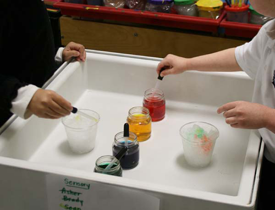 Ice Rainbows Sensory Science