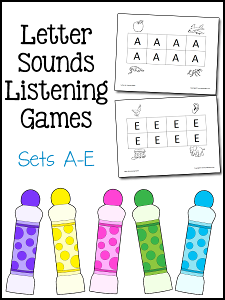 Letter Sounds Listening Games A-E