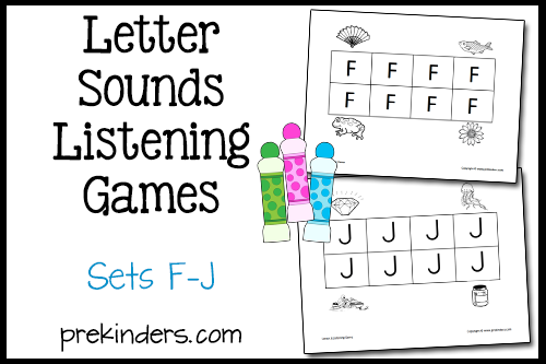 Letter Sounds Listening Games F-J