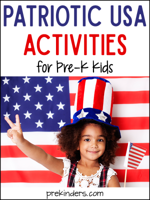 Patriotic USA Activities or Pre-K Kids