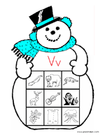 Snowman Letter Sounds
