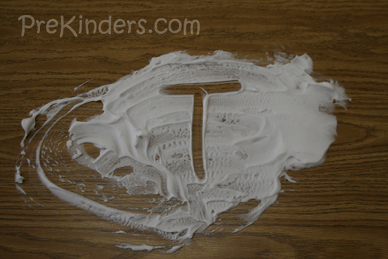 Shaving Cream Letters