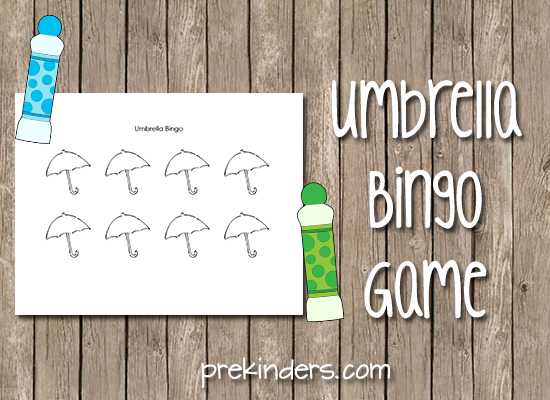 Umbrella Bingo Marker Game