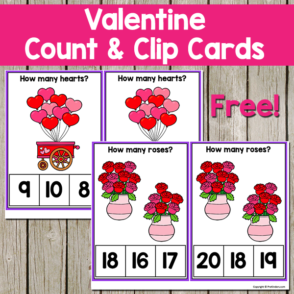 Valentine Count Clip Printable