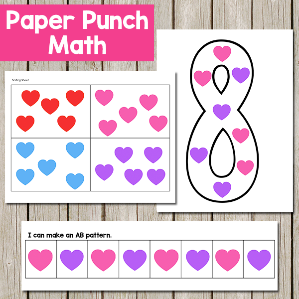 Valentine Paper Punch Math