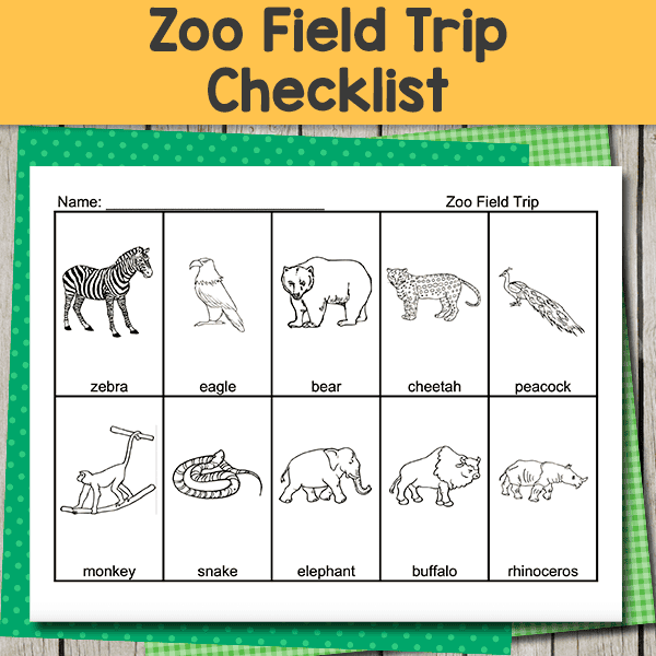 Zoo Field Trip Checklist