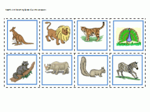 Noah's Ark Matching Cards