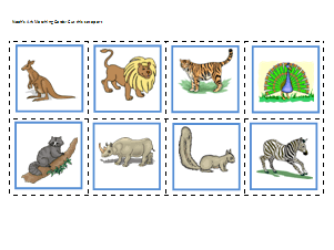 Noah's Ark Matching Cards - PreKinders