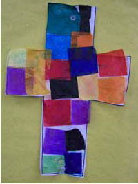 Easter Stained Glass Cross