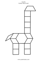 pattern block giraffe pattern block giraffe