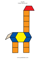 Pattern Block Giraffe Pattern Block Giraffe