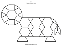 Pattern Block Lion Pattern Block Lion