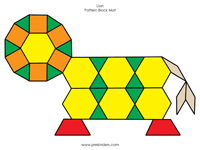 Pattern Block Lion Pattern Block Lion