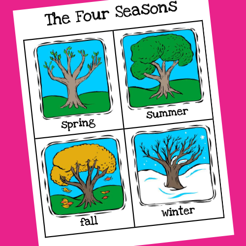 Seasons Chart Kindergarten