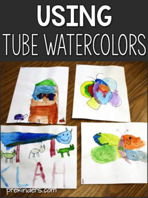 art activities in preschool Using Tube Watercolors in Preschool