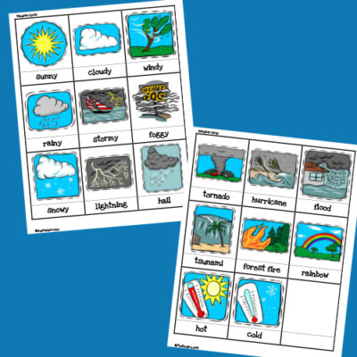 Weather & Seasons Printable Cards - PreKinders Preschool Activities