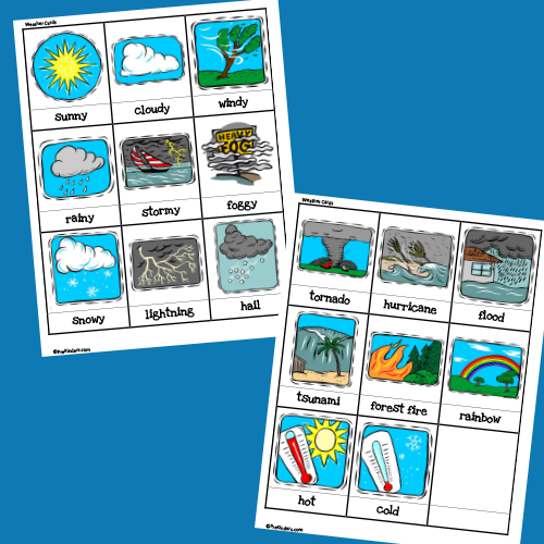 Weather Cards Printable