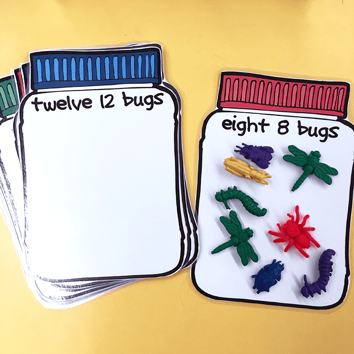 Bugs In A Jar Counting Game The Measured Mom Count The Cute Insects 