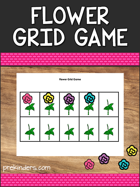 Flower Grid Game Math helps preschool kids with counting skills