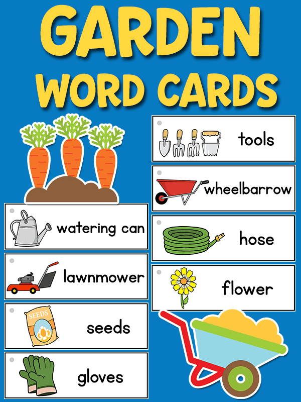 Garden Word Cards - PreKinders