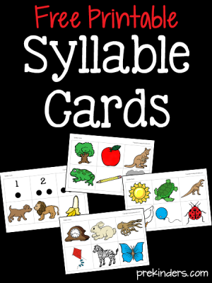 Syllable Cards Printable - Free