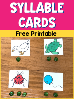 pre k reading printables Syllable Cards Printable - Free