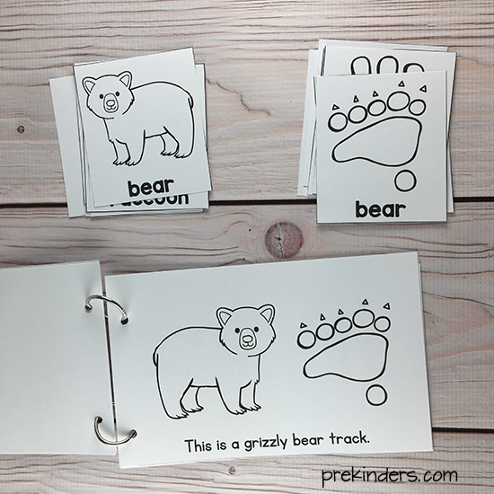 Animal Tracks Printable Book & Matching Cards for Preschool, Pre-K Kids Animal Tracks Printable Book & Matching Cards for Preschool, Pre-K Kids
