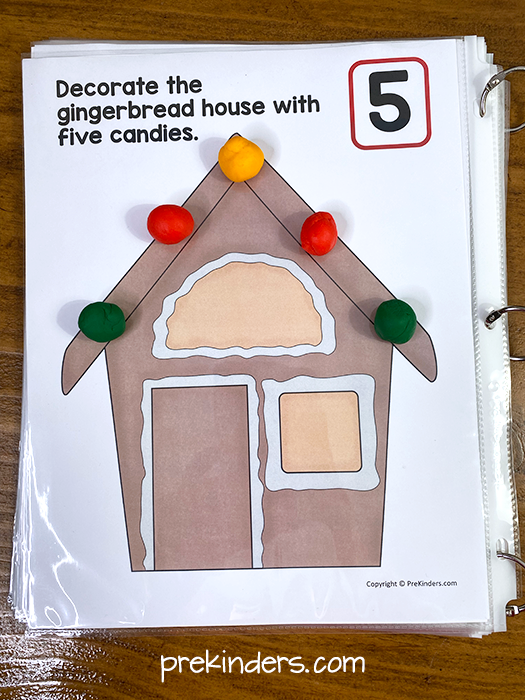 Gingerbread Math Play Dough Mat