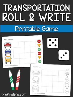 Transportation Roll and Write Game
